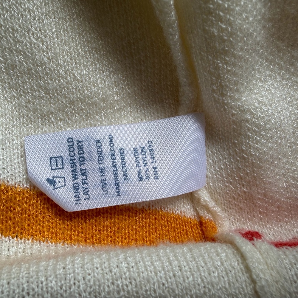 Marine Layer Wrap Poncho Kimono Cardigan Cream Stripes Desert Cabin Western OS - Picture 6 of 7